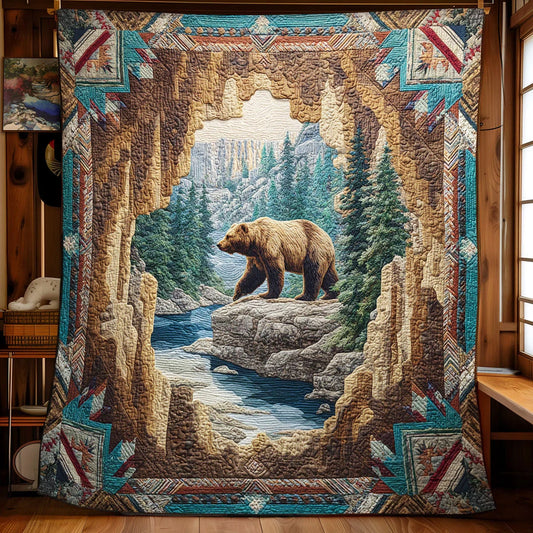 Mountain Bear Quilt Blanket