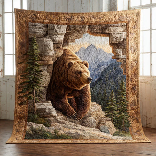 Mountain Bear Quilt Blanket