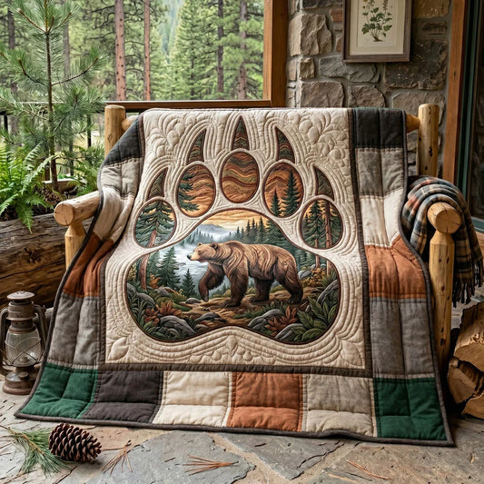 Mountain Bear Paw Quilt Blanket