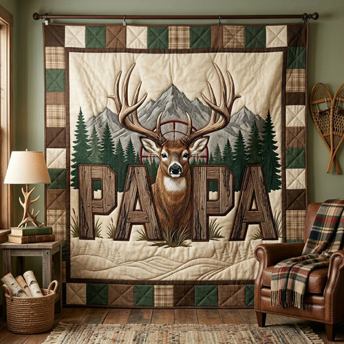 Mountain Buck Papa Quilt Blanket