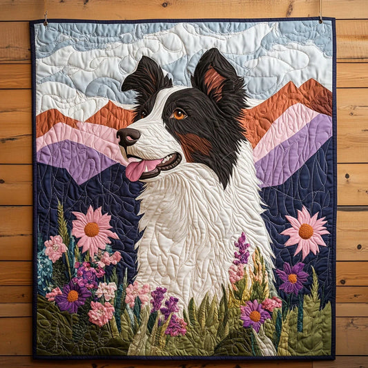 Mountain Collie Quilt Blanket