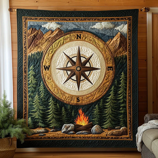 Mountain Compass Quilt Blanket