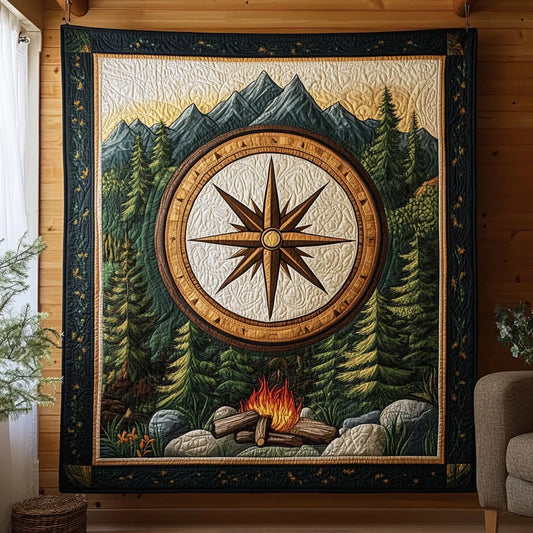 Mountain Compass Quilt Blanket