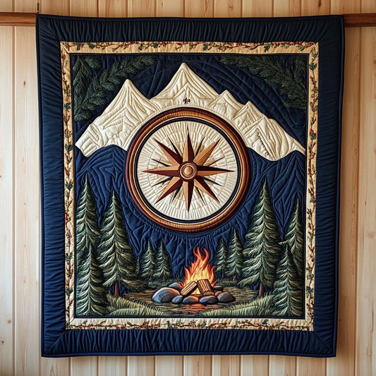 Mountain Compass Quilt Blanket