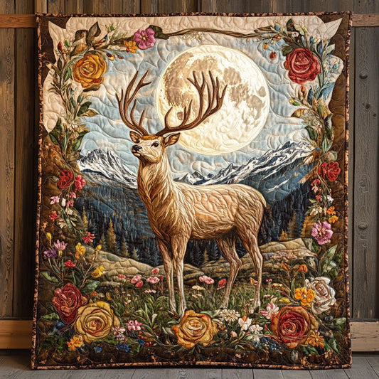 Mountain Deer Quilt Blanket