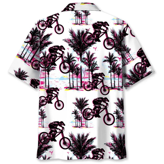 Mountain Bike Abstract Hawaiian Shirt - S - hawaiian shirt