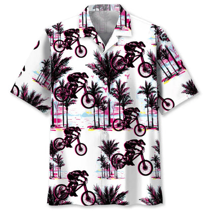 Mountain Bike Abstract Hawaiian Shirt