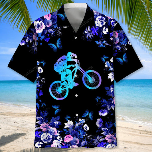 Mountain Bike Hawaiian Nature Hawaiian Shirt - S - hawaiian shirt