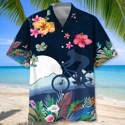 Mountain Bike Love Tropical Hawaiian Shirt