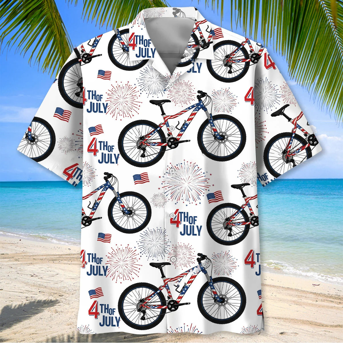 Mountain Bike Proud of America Hawaiian Shirt