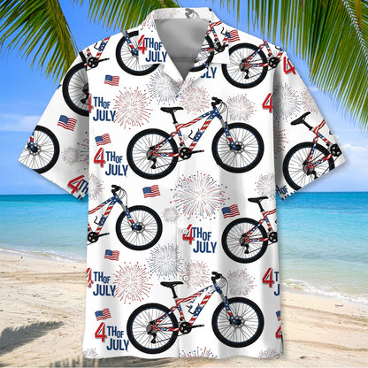 Mountain Bike Proud of America Hawaiian Shirt