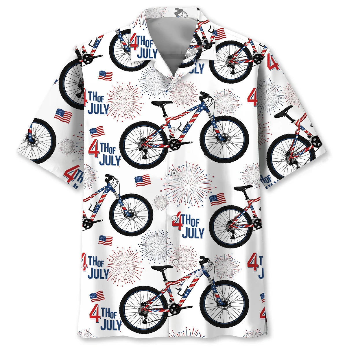 Mountain Bike Proud of America Hawaiian Shirt