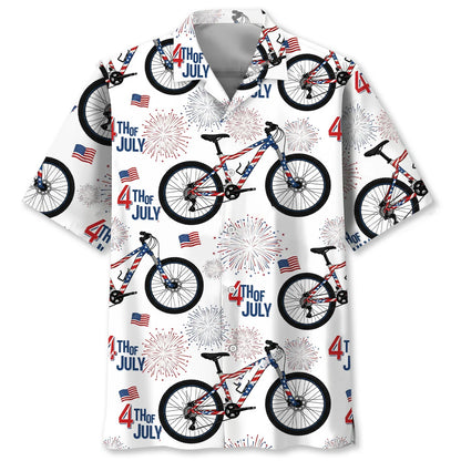 Mountain Bike Proud of America Hawaiian Shirt