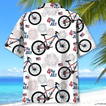 Mountain Bike Proud of America Hawaiian Shirt