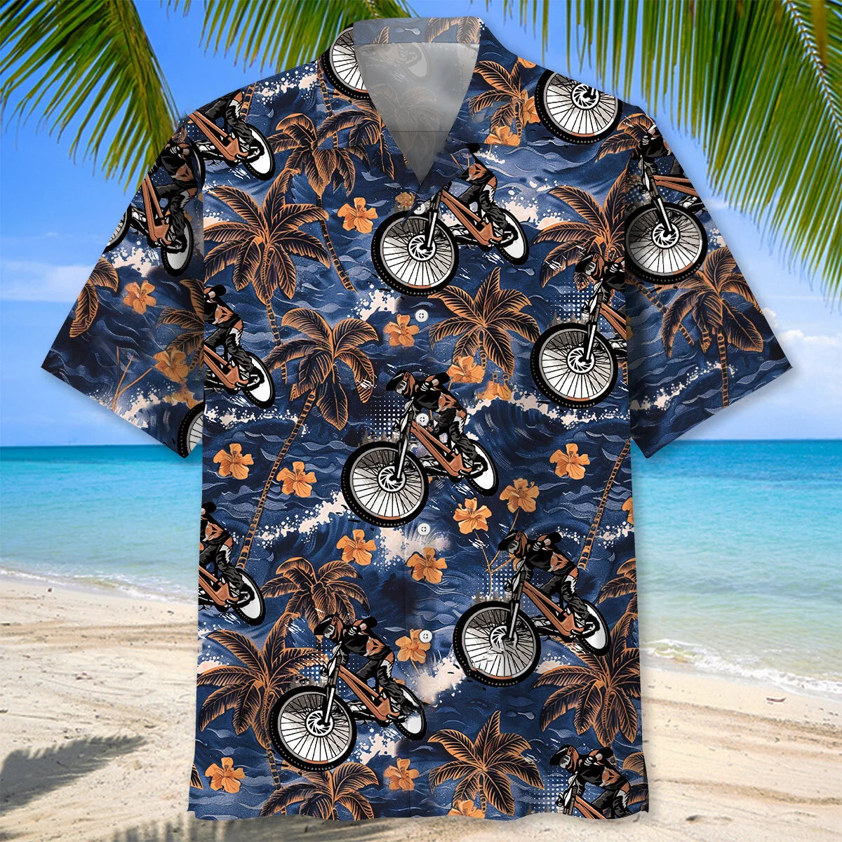 Mountain Bike Tropical Vintage Hawaiian Shirt
