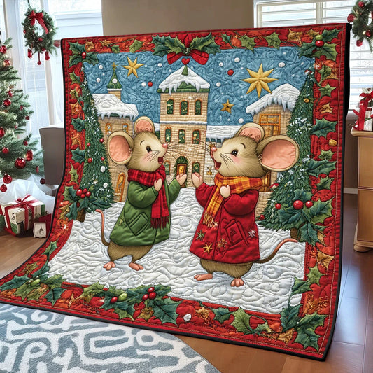 Mouse Christmas Magic Quilt Blanket