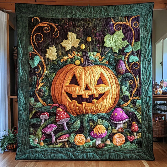 Mushroom Patch Quilt Blanket