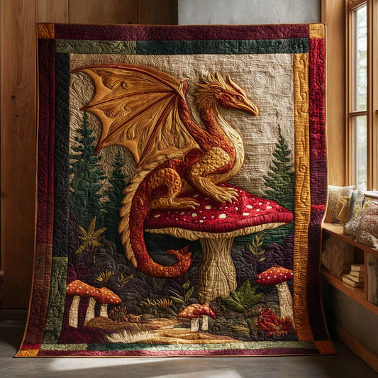 Mushroom Spirit Quilt Blanket