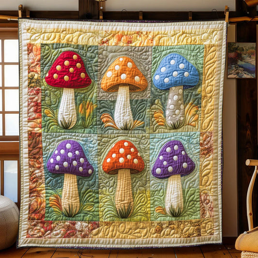 Mushroom Quilt Blanket