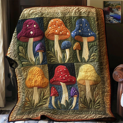 Mushroom Quilt Blanket