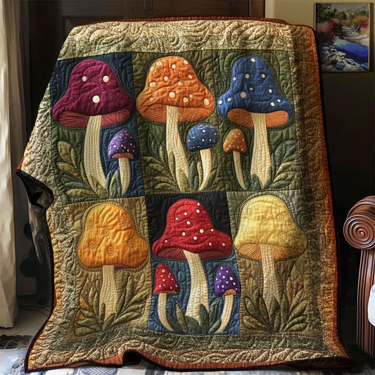 Mushroom Quilt Blanket