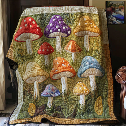 Mushroom Quilt Blanket