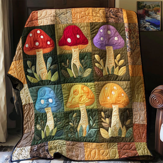 Mushroom Quilt Blanket