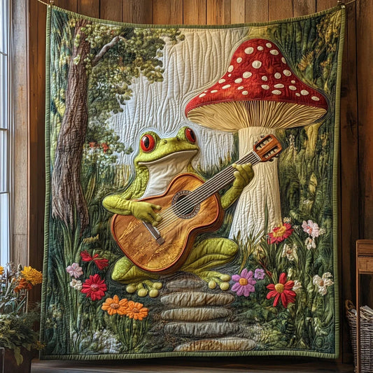 Music In Forest Quilt Blanket