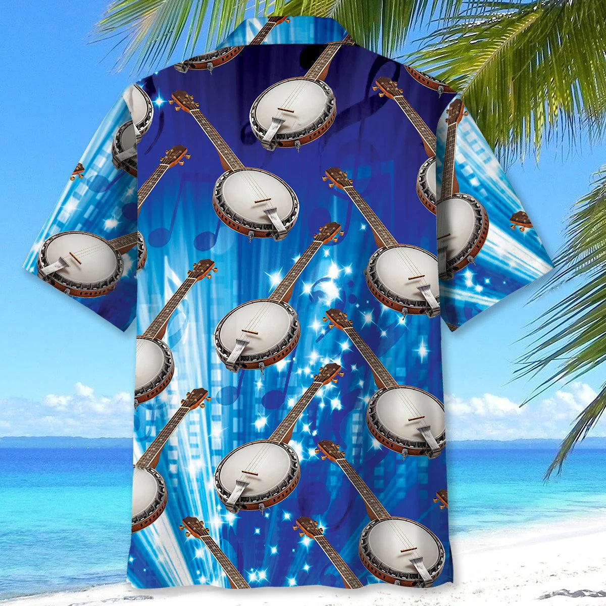 Music Banjo Blue Hawaiian Shirt