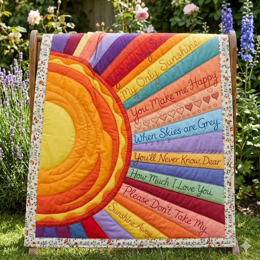 My Only Sunshine Quilt Blanket - Quilted Blanket by OtterMia