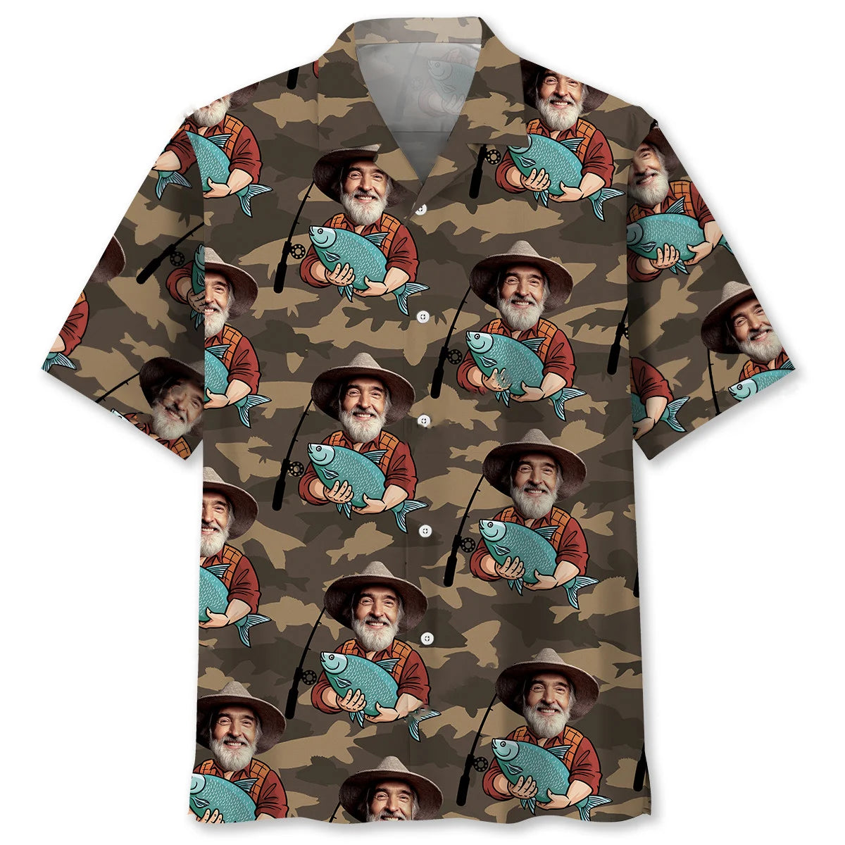 My Biggest Catch Fishing of my Life Custom Face Photo Hawaiian Shirt