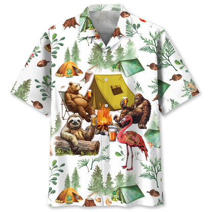 My Camping Friends Have a Drinking Problem Hawaiia - M - hawaiian shirt