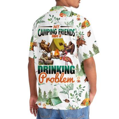 My Camping Friends Have a Drinking Problem Hawaiia - 3XL - hawaiian shirt