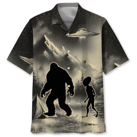 Mysterious Bigfoot and Alien at Campsite Hawaiian