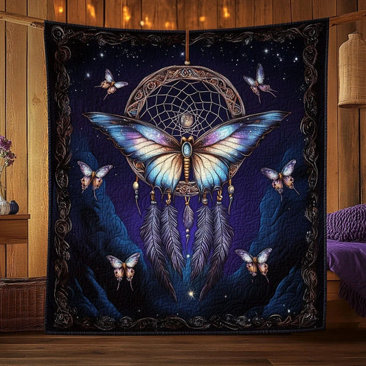 Mystic Butterfly Dreamcatcher Quilt Blanket