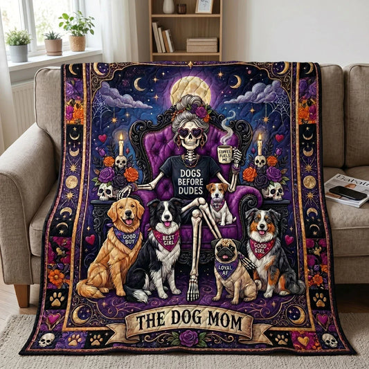 Mystic Dog Mom Quilt Blanket