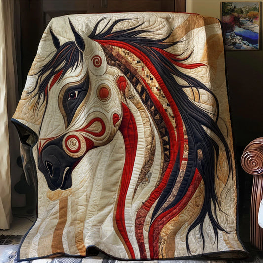 Mystic Horse Path Quilt Blanket