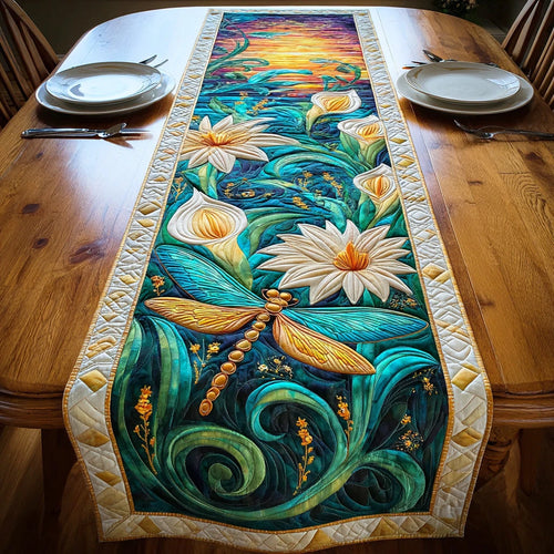 Mystic Lake Breeze Quilted Table Runner