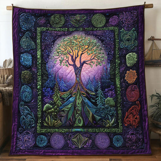 Mystic Mother Tree Of Life Quilt Blanket