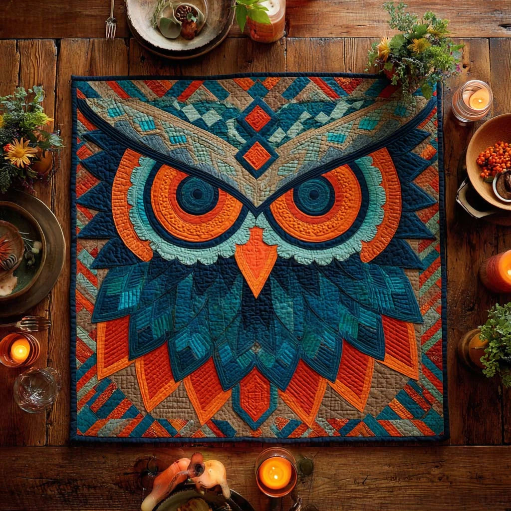 Mystic Owl Vision Quilted Table Topper