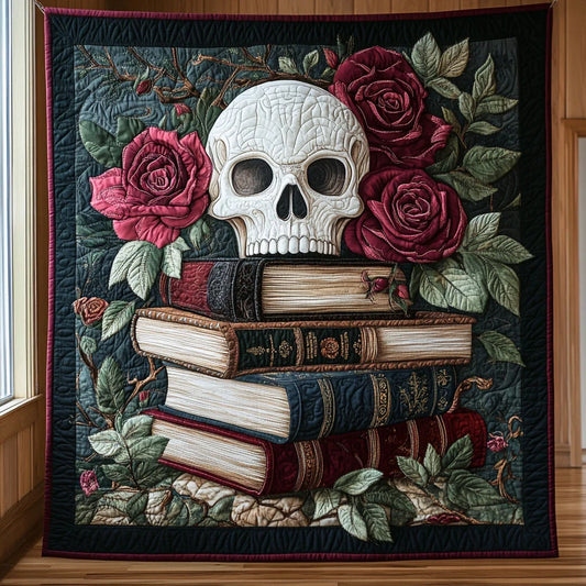 Mystic Skull Book Quilt Blanket