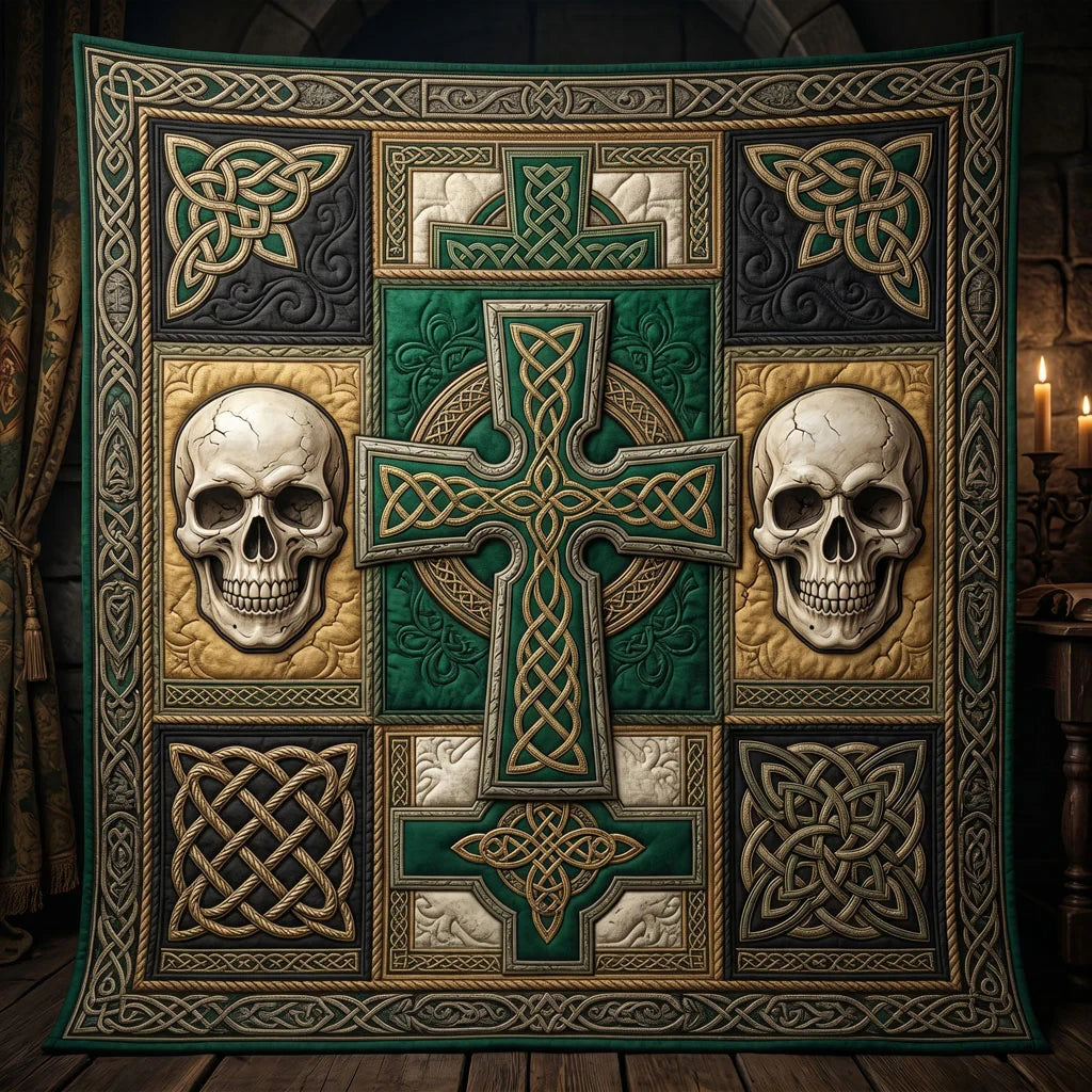 Mystic Skull Weave Quilt Blanket