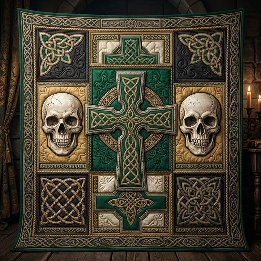 Mystic Skull Weave Quilt Blanket