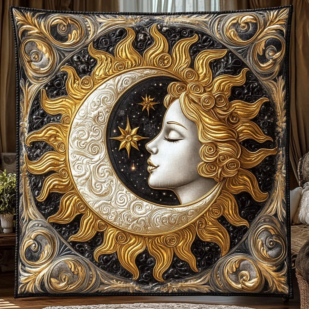 Mystic Sun & Moon Quilt Blanket