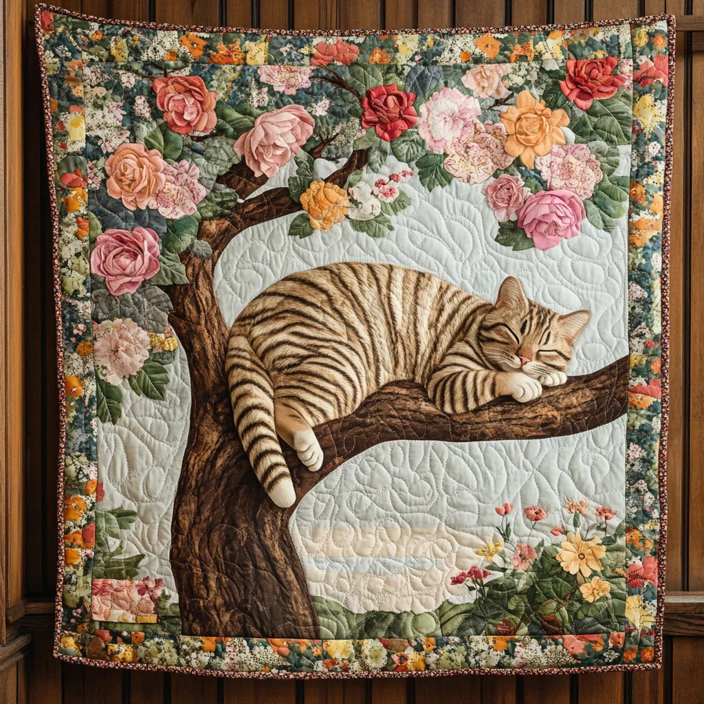Nap In Bloom Quilt Blanket
