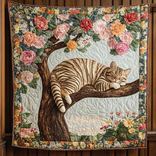 Nap In Bloom Quilt Blanket
