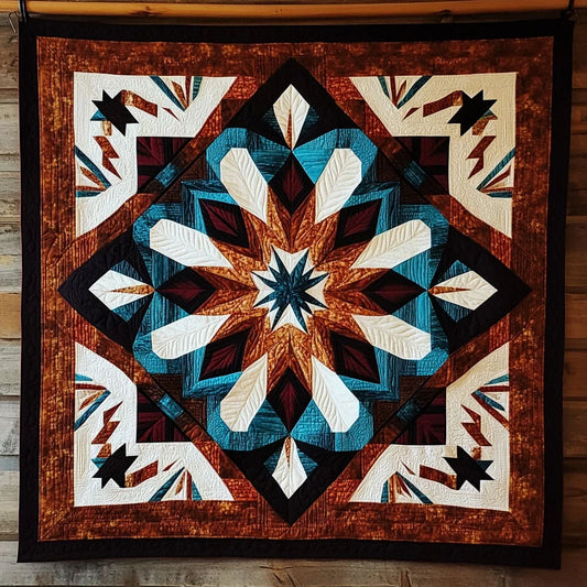 Native American Geometric Quilt Blanket