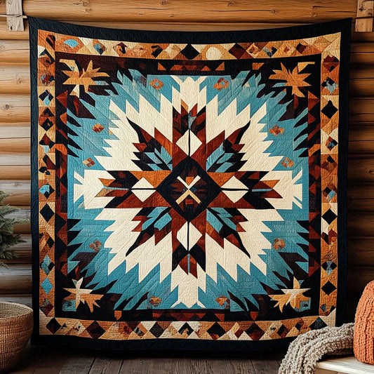 Native American Geometric Quilt Blanket
