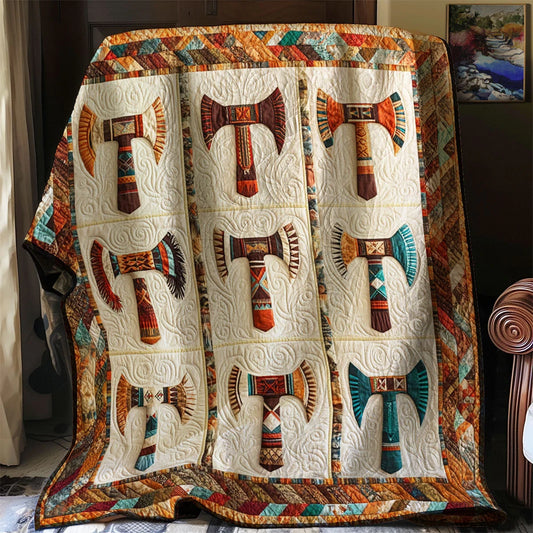Native Axe Quilt Blanket