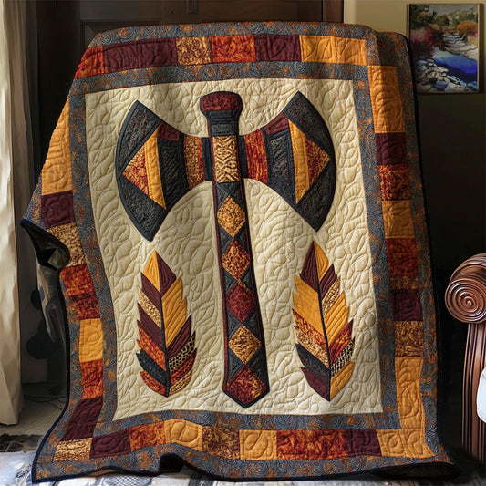 Native Axe Quilt Blanket